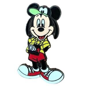 Disney Trading Pins  DLR - Tourist Mickey Mouse Silver Epoxy Production Sample